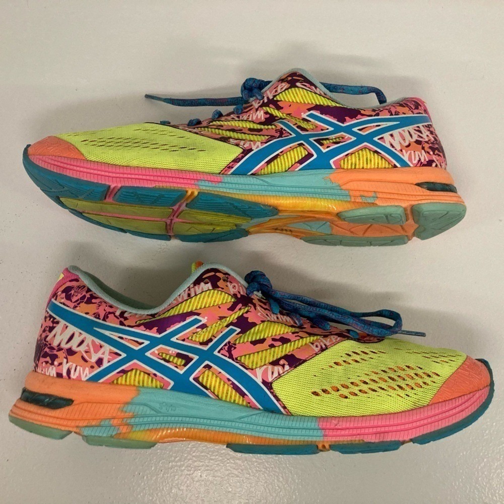 ASICS GEL-Noosa Tri 10 Running Shoe Neon Glow in Dark Graffiti Athletic Grunge - Picture 5 of 15